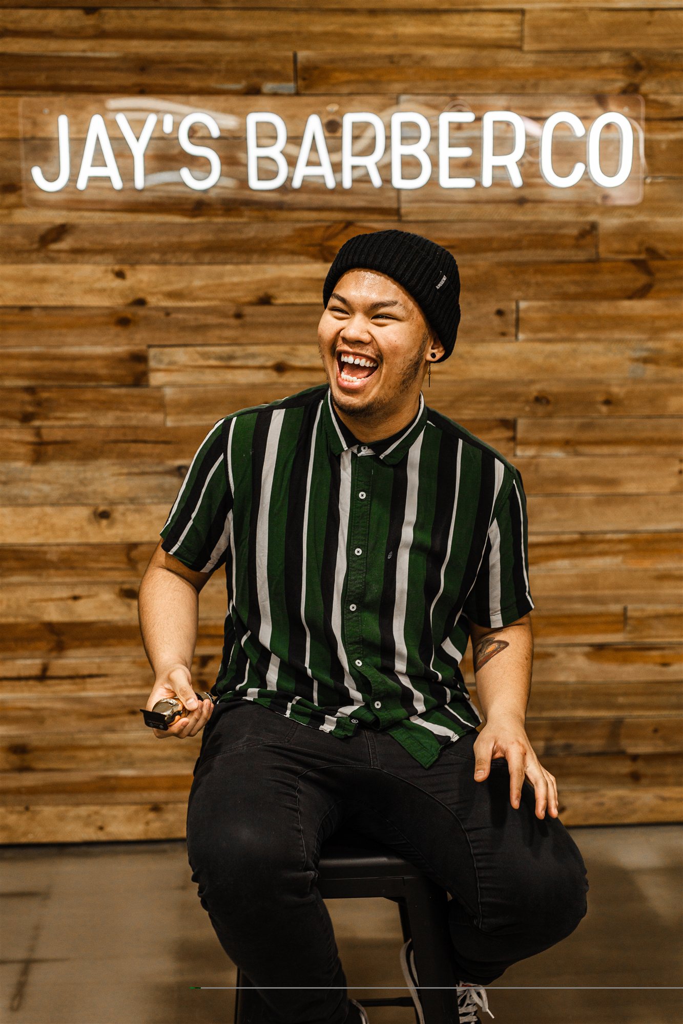 Small business commercial photography Mackay barber