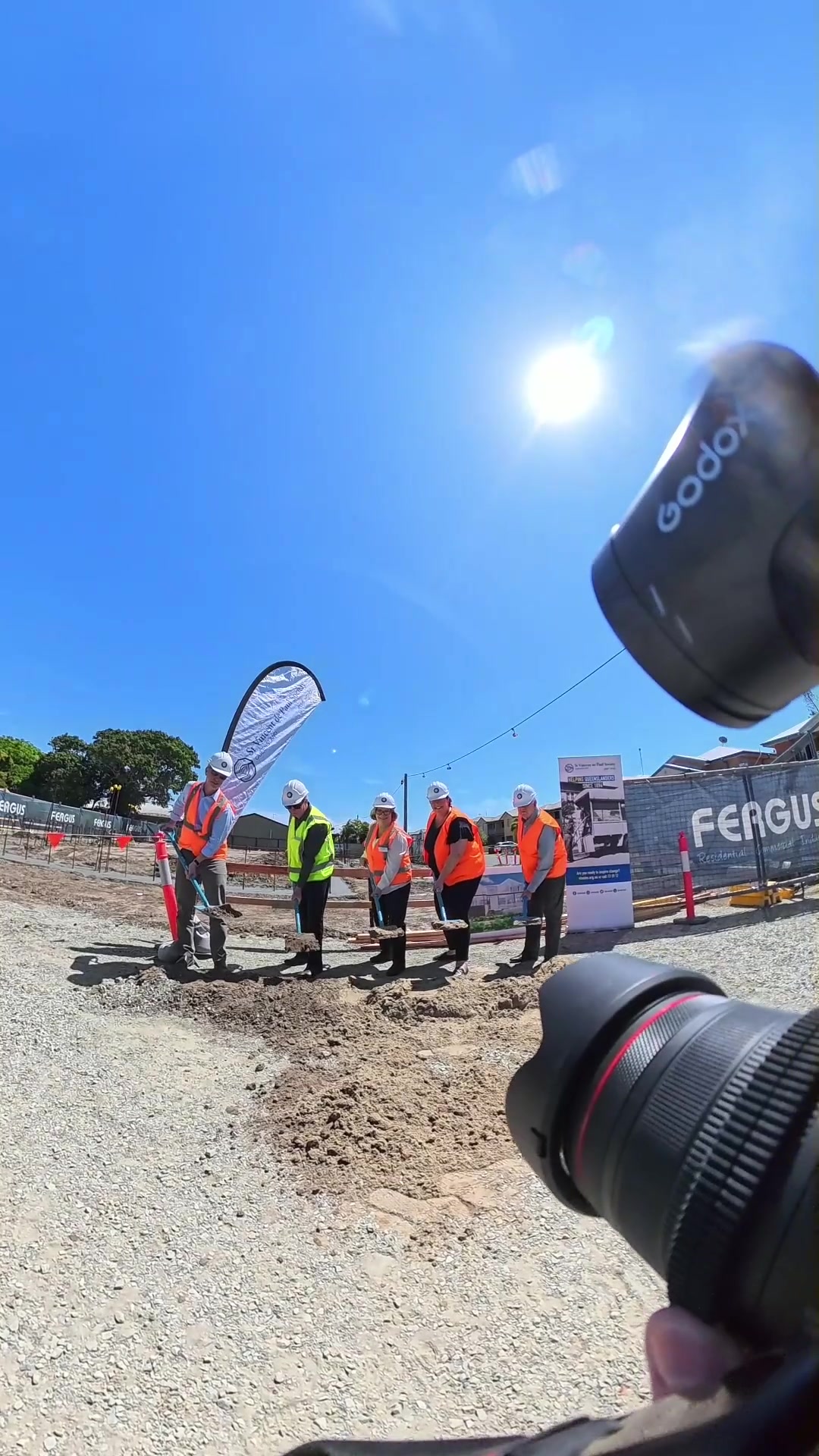 Corporate ground-breaking shoot for St Vinnies