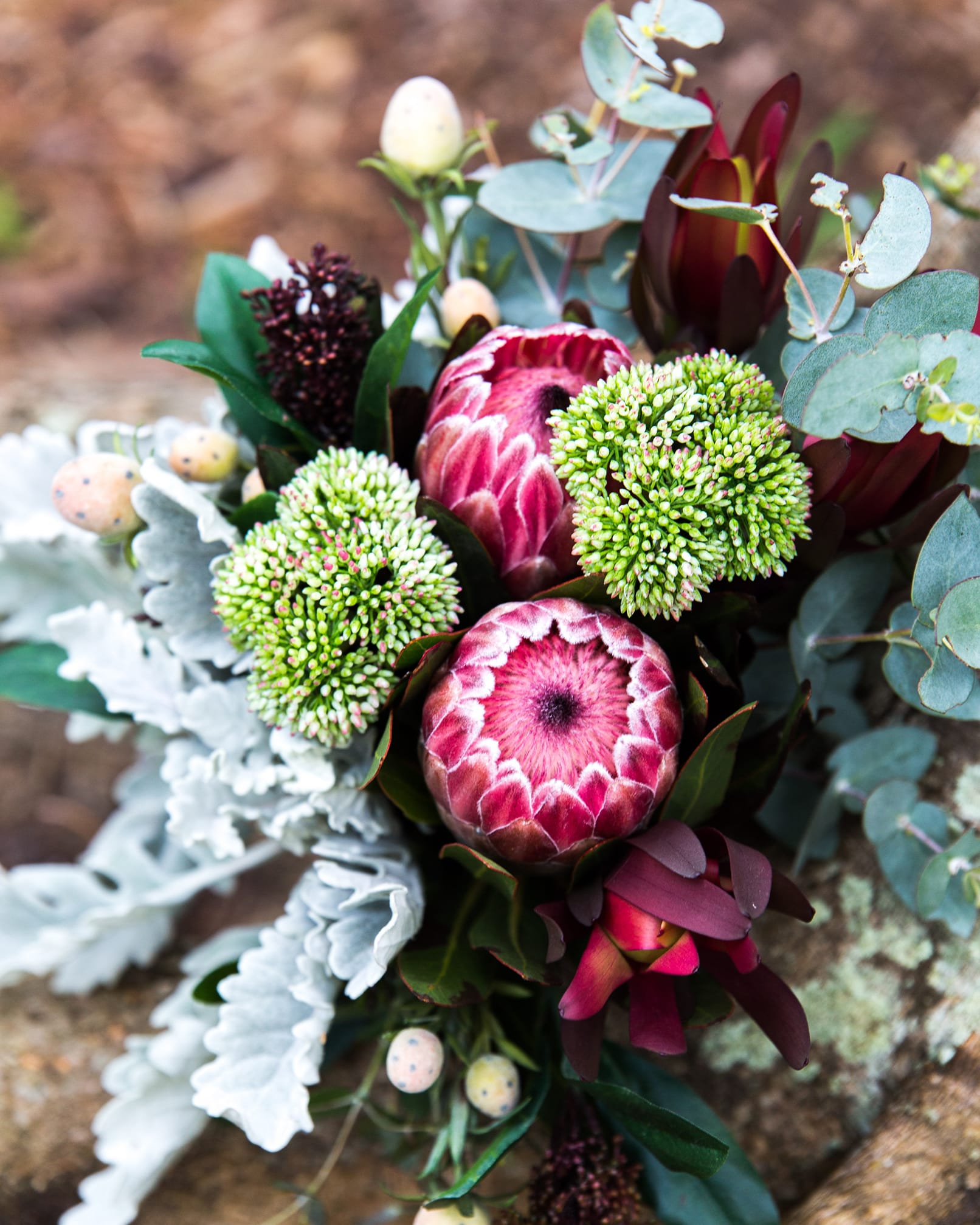Native protea wedding bouquet Mackay